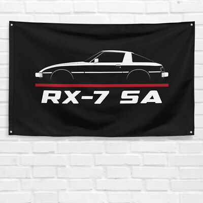 For Mazda RX-7 SA 1978-1985 Enthusiast 3x5 ft Flag Banner Birthday Gift