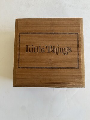 Small Vintage Cedar Little Things Jewelry Dreaser Box
