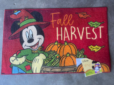 Disney Mickey Mouse  Fall Harvest  Accent Rug 20in X 32in