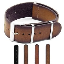 DASSARI Marquis Vintage Hand Finished Mens Leather Watch Strap Band