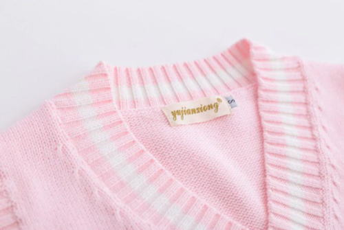 Chaleco Bordado Cara de Conejo Rosa Kawaii Elastizado Tejido Sin Mangas Top Pullover - Imagen 10 de 10