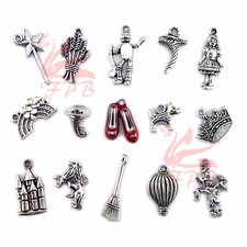 Wizard Of Oz Charms Set - 15PCs Silver Plated WOO Charm Collection CC05202022