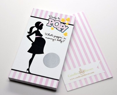 Ready To Pop Purple - Baby Shower Scratch Off Game Pack