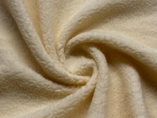 Faux SHERPA FLEECE Sheepskin Fabric Material CREAM