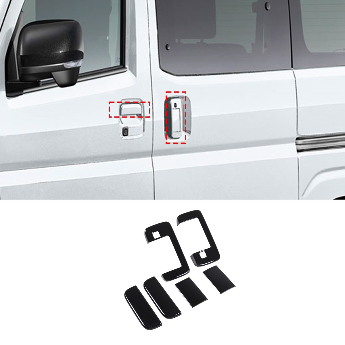【別倉庫からの配送】 For Fit 2022 handle outer Door Black Gloss Atrai Daihatsu Body&Trim