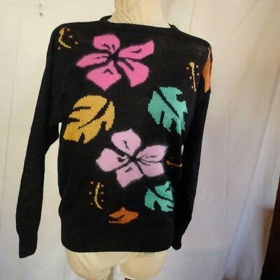 Vintage Pullover mit Angora Gollehaug Gr.40, mit Perlen bestickt ungetragen - Bild 1 von 4