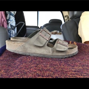 stone grey birkenstocks