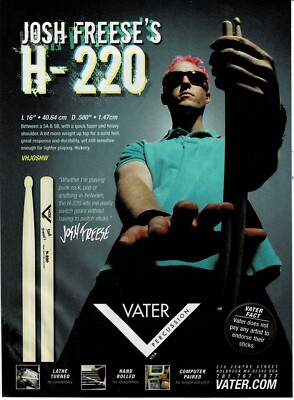 Vater Percussion - Josh Freese - 2007 Print Advertisement