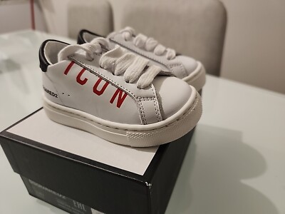 Dsquared2 Kids White Icon Sneakers Size 19