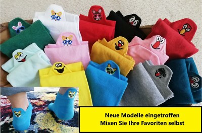 Lustige Smiley Sneaker- Sport- Socken Gr. 36-39 - 20 verschieden Dessins