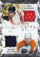 2023 IN THE GAME USED HOCKEY DUAL RELIC #4/4 FLYERS Eric Lindros & Mark Recci