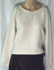 Prana Ivory Textured Sweatshirt Women's Medium