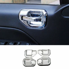 Inner Door Bowl Handle Shell Cover Trim Bezels for Jeep Compass 2011-16 Chrome 