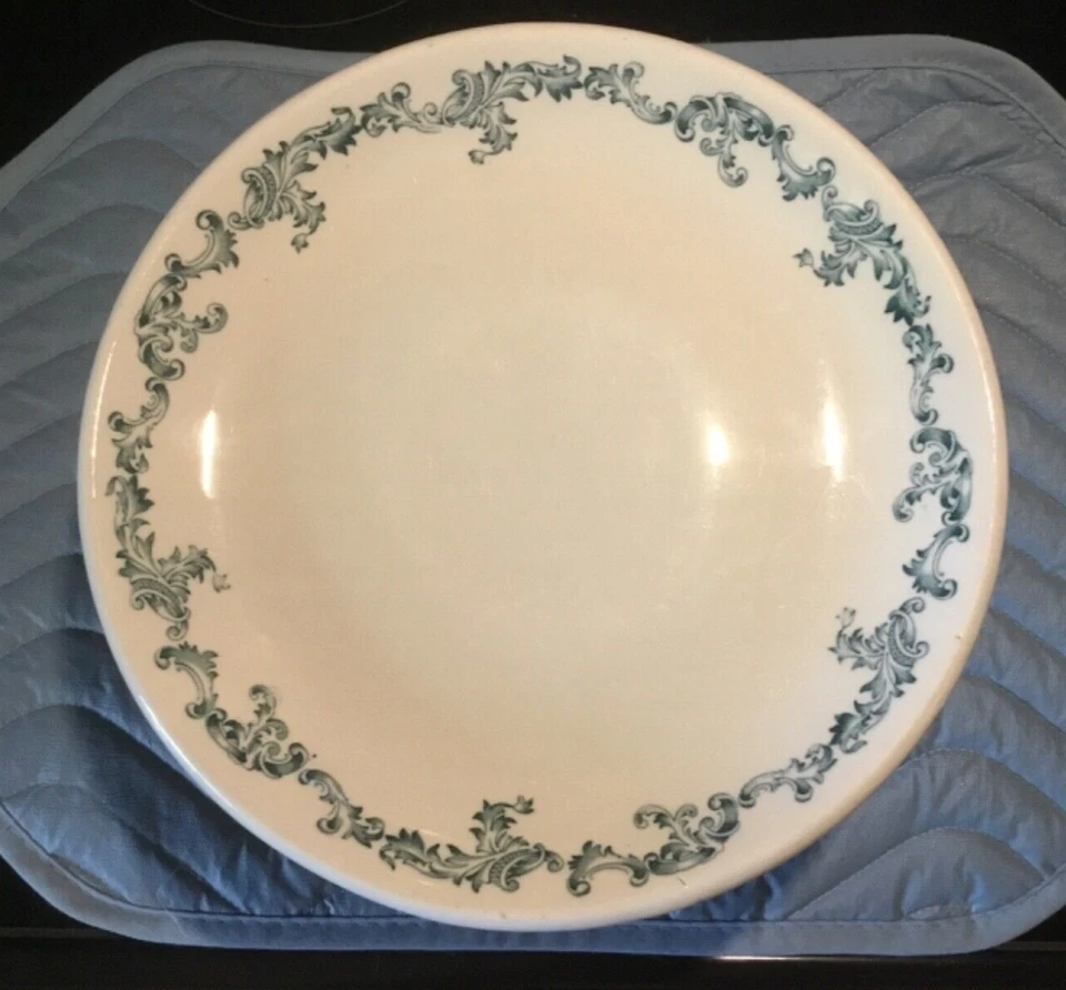 Antiguo Grindley Hotel Ware Compota Shandon Verde 8" Patas Tazón Restaurante Raro Foto 2 de 4