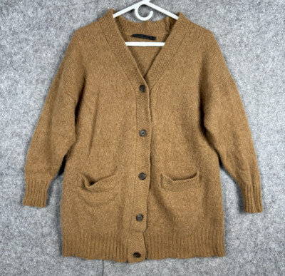 Jenni Kayne Cardigan Women's Small Brown Sweater Alpaca Wool Blend *READ*
