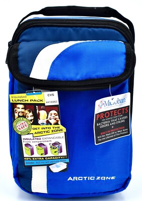 Artic Zone Insulated Lunch Pack,Expandable,Microban,PVC&Lead Free,Hard Liner,CVS