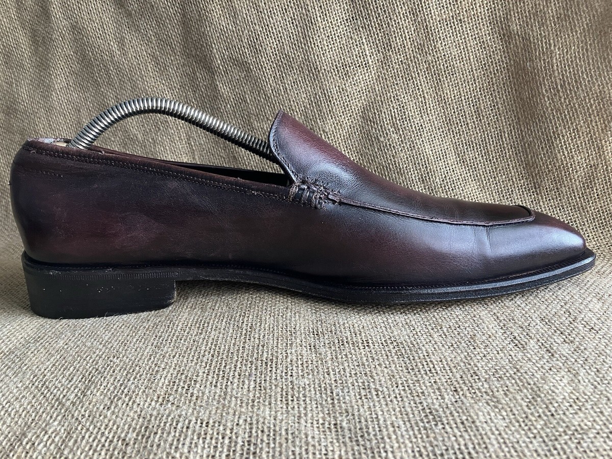Salvatore Ferragamo Men\'s Deep Burgundy Slip-Ons SALVATORE FERRAGAMO Mens Burgundy Leather Slip On Loafers  main image 4