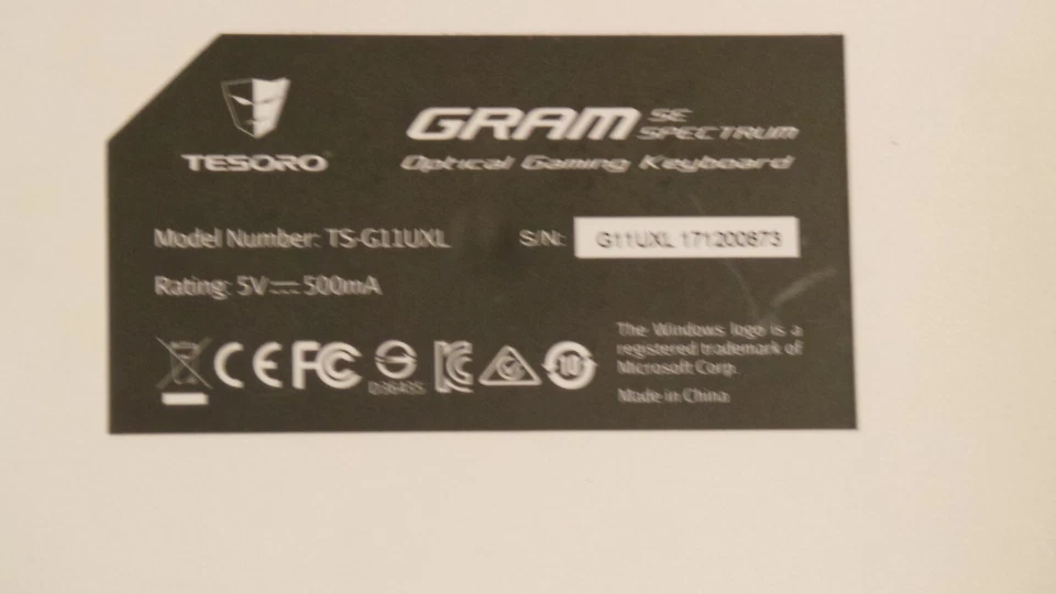 Tesoro GRAM SE Spectrum TS-G11UXL Mechanical Gaming white Keyboard NEW - Image 4 of 4