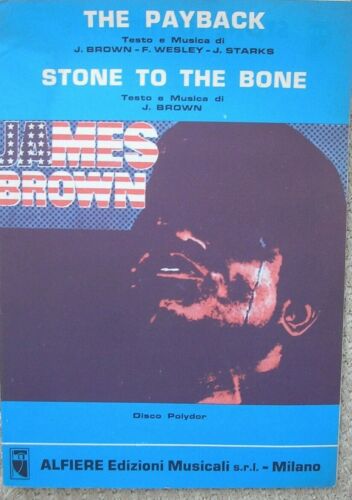 JAMES BROWN THE PAYBACK STONE TO THE BONE SPARTITO SHEET MUSIC ITALY 1974 - Afbeelding 1 van 1