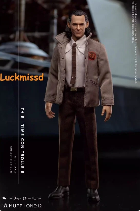 Figura de acción de juguete modelo Tom Hiddleston 1/12 MUFF TOYS Loki The Time Controller Foto 2 de 4