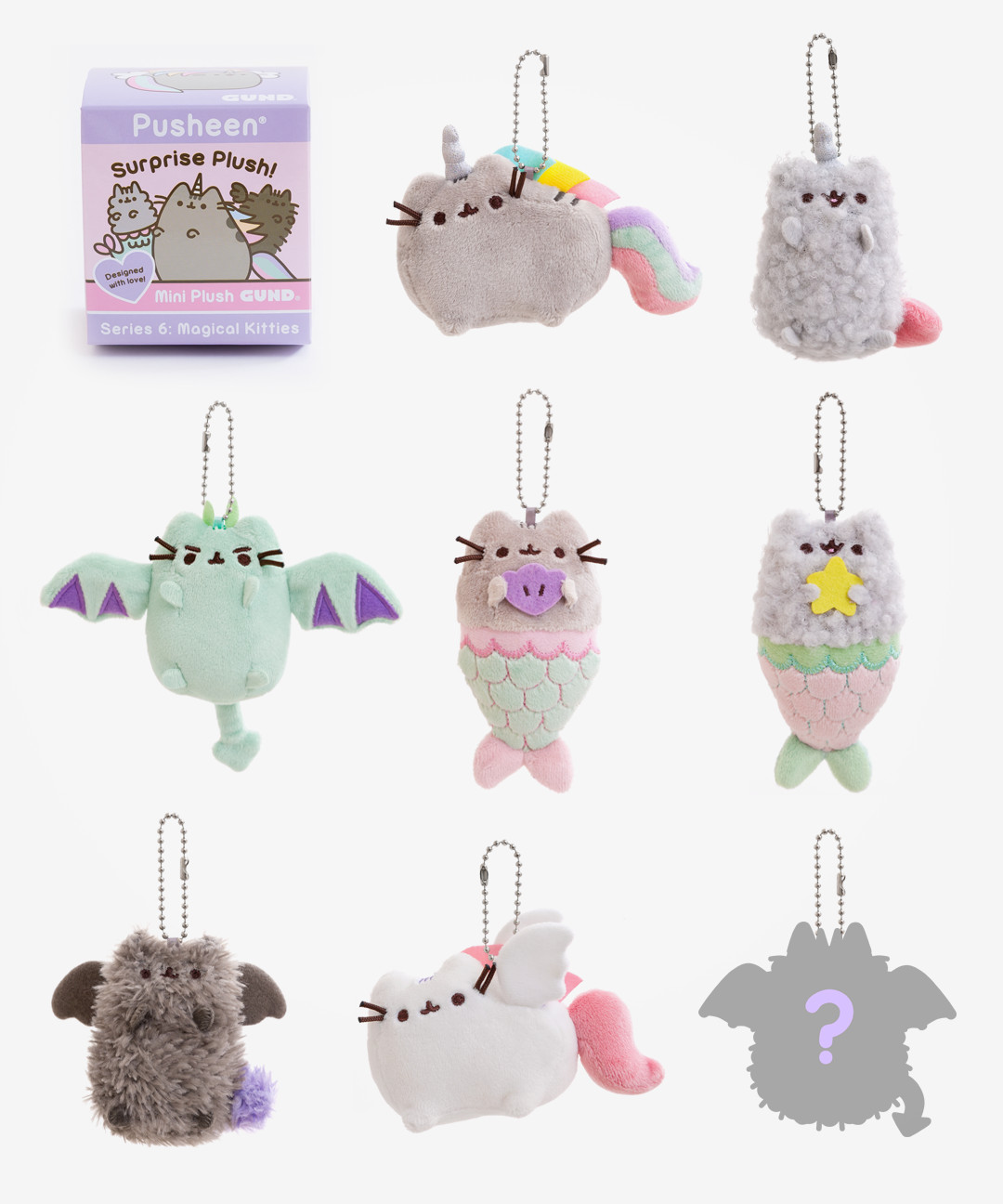 Gund NEW Pusheen Blind Box PUSHEEN PEGASUS Plush Series 6 Magical Kitties Cat
