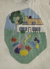 Judith Needlepoint KNOTHOLE COTTAGE Needlepoint Canvas w/Instructions 562F
