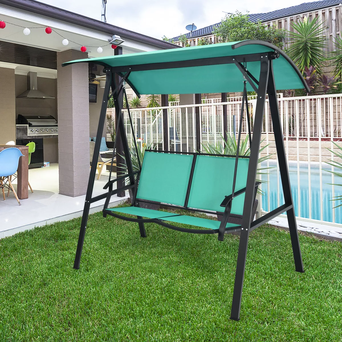 Turquoise cheap porch swing