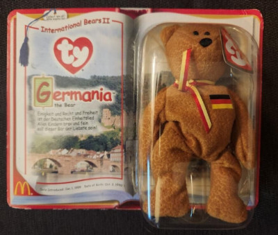 Germania the Bear McDonalds TY International Bears II Beanie Baby 1990 Rare 