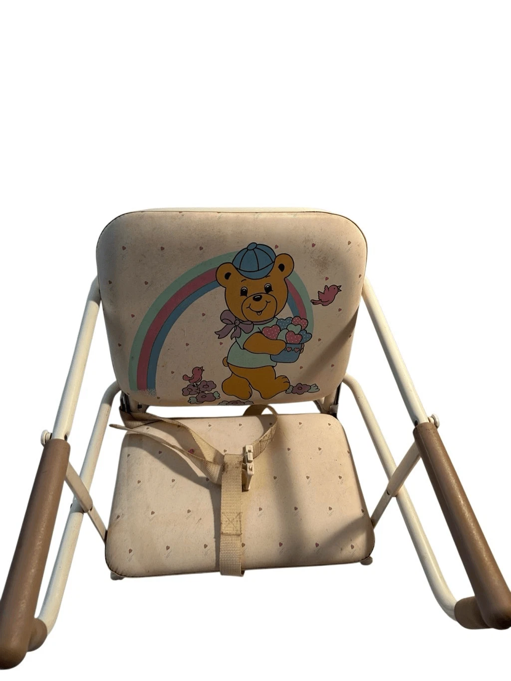 Graco travel high chair foldable vintage hearts birds flowers (discoloration)