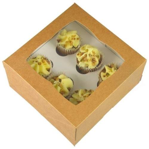 PREMIUM Fenster Kraft Cupcake Boxen für 1, 2, 4, 6, 9, 12 & 24 Tassen Kuchen & Tablett - Bild 17 von 19