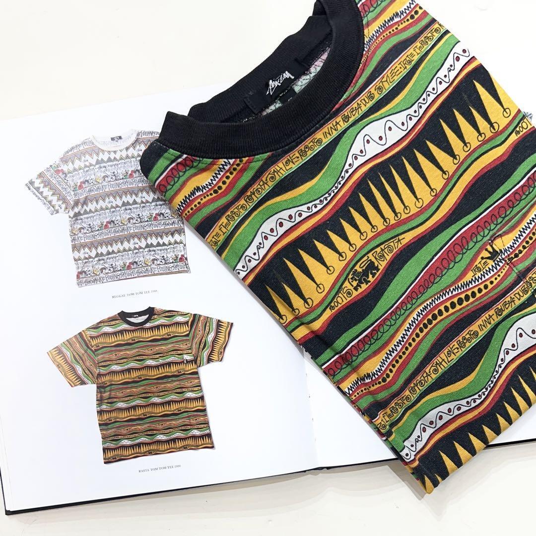 Vintage STUSSY Zigzag Tomtom T-shirt Old 80s Pit to pit 22.0 Vintage STUSSY Zigzag Tomtom T-shirt Old 80s Pit to pit 22.0