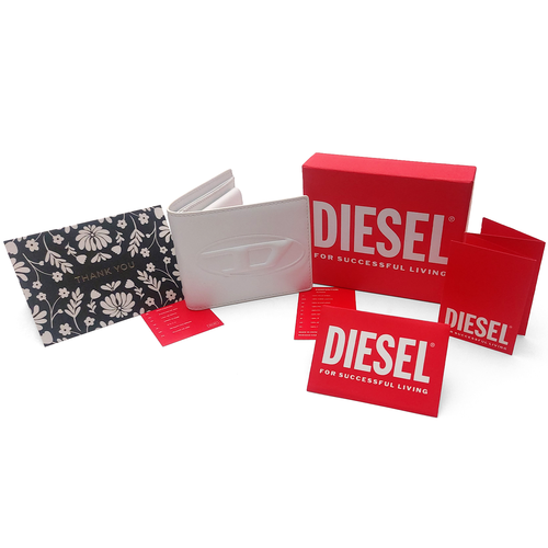 Diesel HISSU PRO HIRESH S X08433 Men's White Bifold Wallet (0221) - Picture 13 of 14