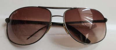 Ray-Ban RB3267 Sonnenbrille RB3267 004/13 64 metallisches Gestell braune Gläser mit Farbverlauf