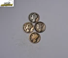 1916-D+1919-S+1930+1938-S Mercury Dime Set/Lot * W/ KEY DATE* 90% Silver *XDL21