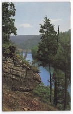 Scenic Lake Carter Caves State Park Olive Hill Kentucky Chrome Postcard Vintage