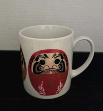 Japanese Mino Porcelain Daruma Doll Mug Features Colors & Meanings of Daruma 