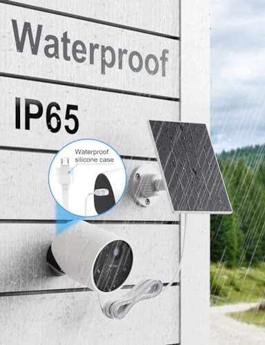 "Solar Panel for Outdoor Security Camera - IP65 Waterproof, 360° Adjustable, 13F