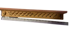 Tie Belt Shelf Rack Wall Hanger 21" Metal Pegs ROCHESTER Solid Cedar Wood