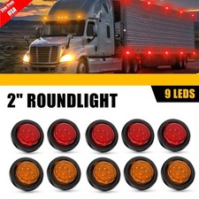 510x Red Amber 2 Inch Round Led Truck Trailer Rv Side Marker Clearance Lights 510x Red Amber 2 Inch Round Led Truck Trailer Rv Side Marker Clearance Lights