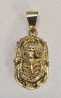 18kt Yellow Gold Egyptian Scarab Pendant — photo 1