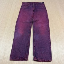 Vintage 80s Levis 505 Made in USA Jeans Purple 90s men's 32x28 acid wash