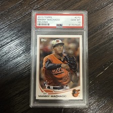 Manny Machado 2013 Topps #270 Fielding Orioles RC Rookie PSA 10 GEM MINT 🔥