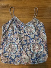 Vintage 90s Mel-Lin Paisley Camisole 18 Ptp Length 16.5