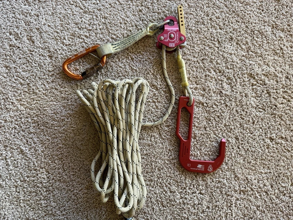 CMC RESCATE ESCAPE BOMBEROS ARTISTA SISTEMA GANCHO DESCENSOR MOSQUETÓN CUERDA ARNÉS Foto 2 de 4