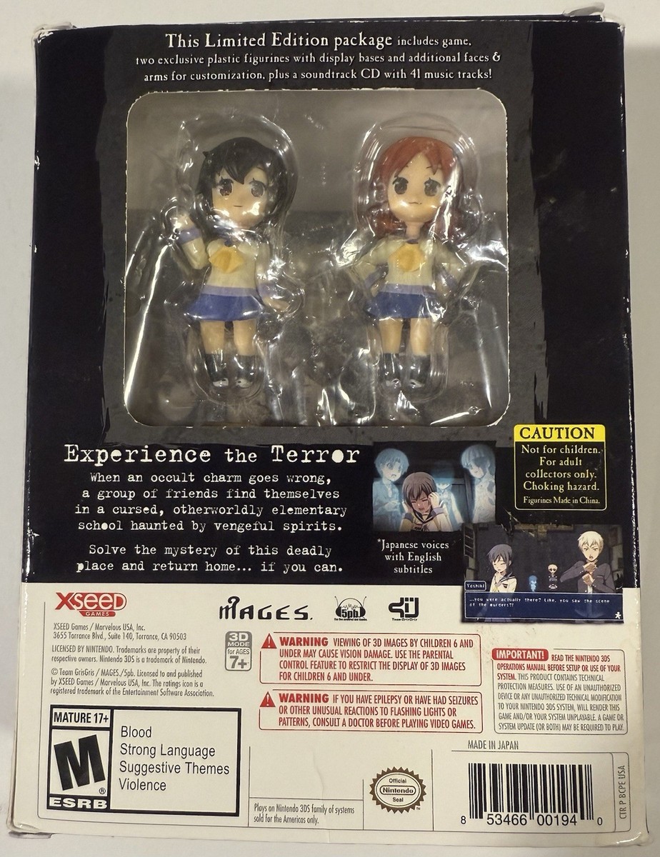 Corpse Party Back to School Special Edition Nintendo 3DS CD