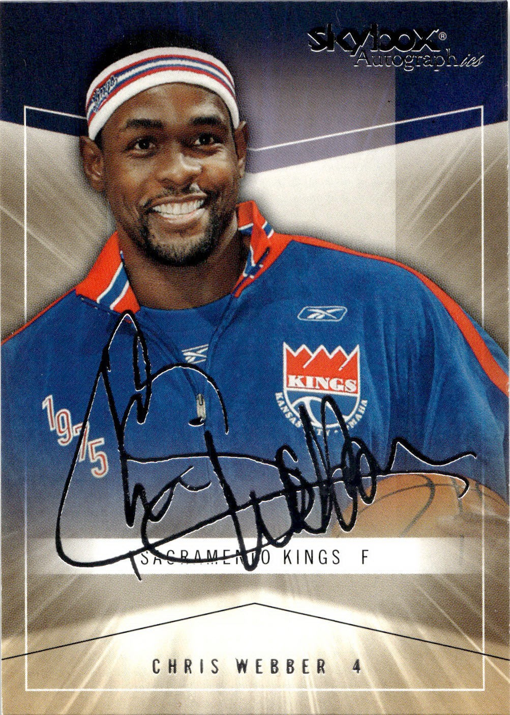2004-05 SkyBox Autographics #60 Chris Webber KINGS HOFer