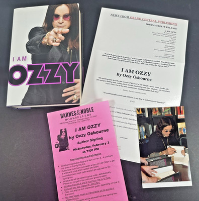   RARE OZZY SIGNED  HIS BIRTH NAME 'JOHN' OSBOURNE 'I AM OZZY' 1ST ED. BOOK