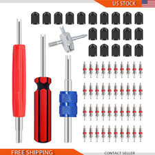 64pcs Tire Valve Stem Removal Tool Kit 40pcs Cores 20pcs Caps