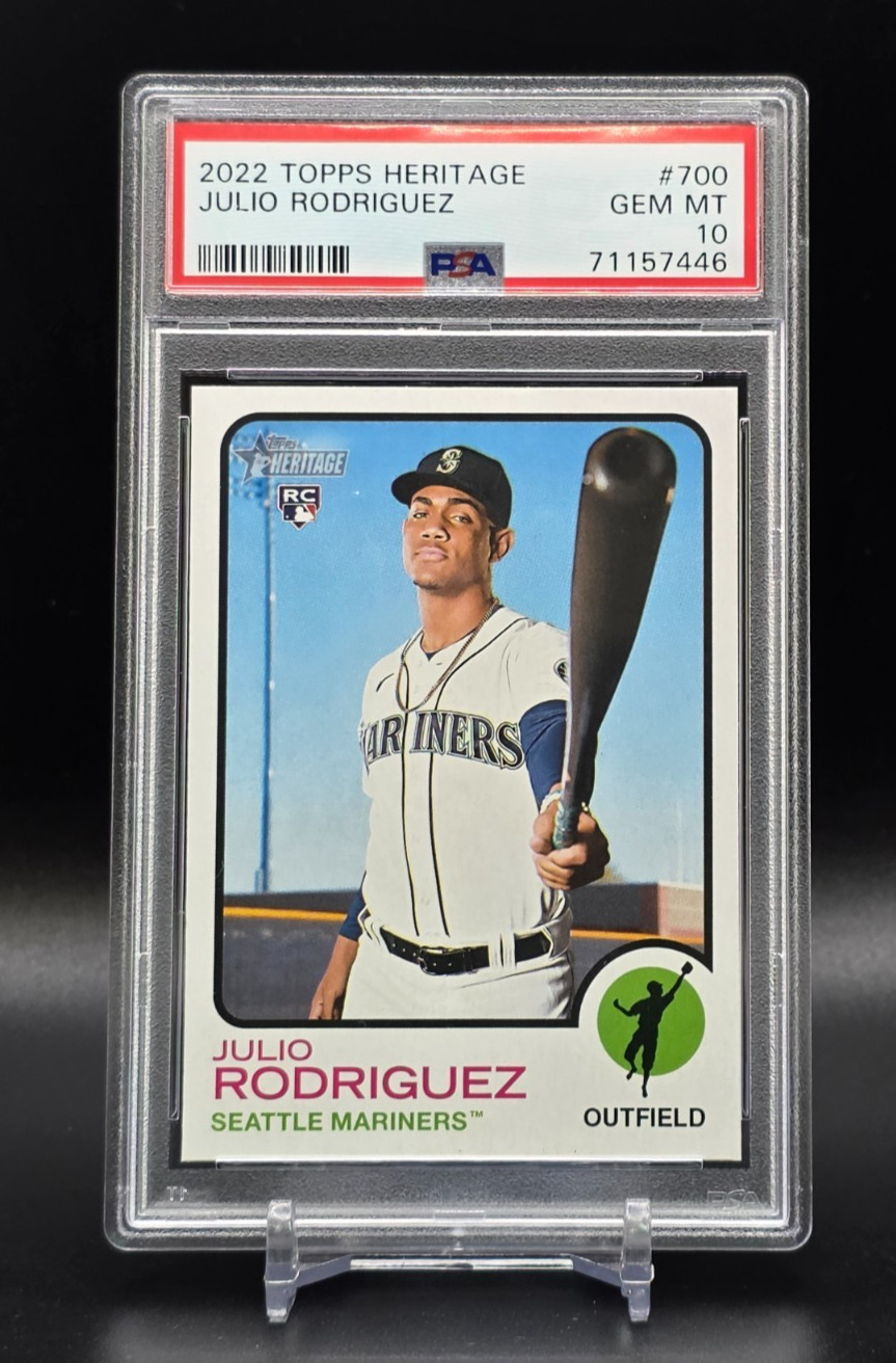 2022 Topps Heritage Julio Rodriguez #700 Mariners PSA 10