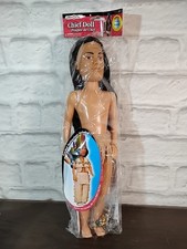 Fibre Craft Native American Indian Doll Making Kit Chief with beads New NOS